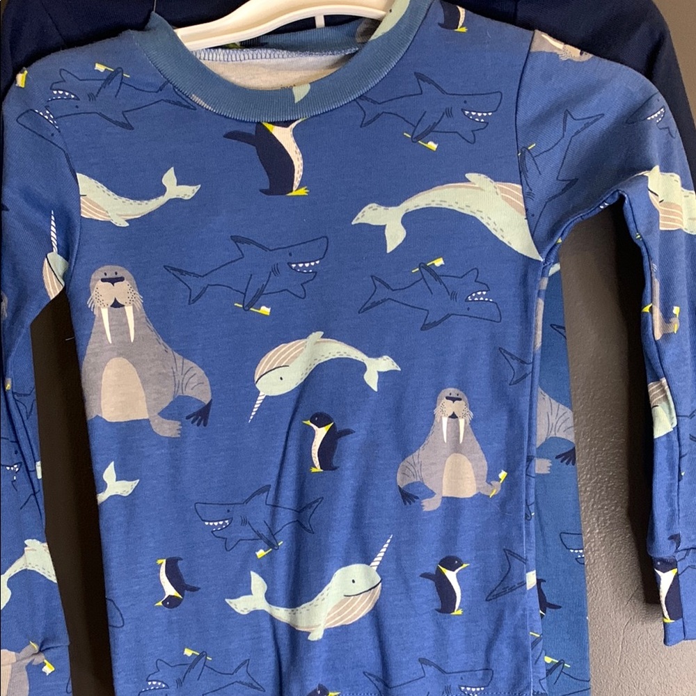 Carter’s Kids Pajamas Bundle - Navy Blue Walrus Design size 3T - Picture 3 of 4